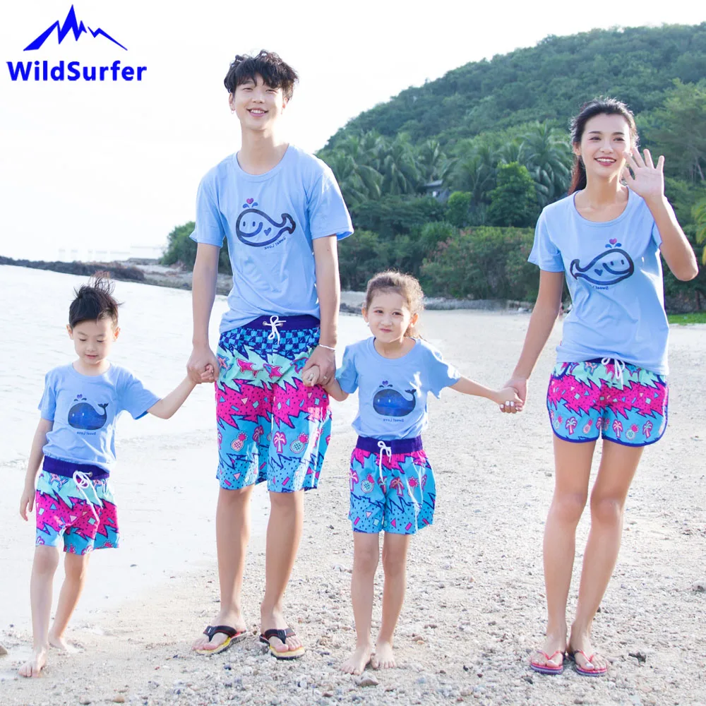 Семейные пляжные шорты WildSurfer Мужская быстросохнущая одежда для плавания мужчин