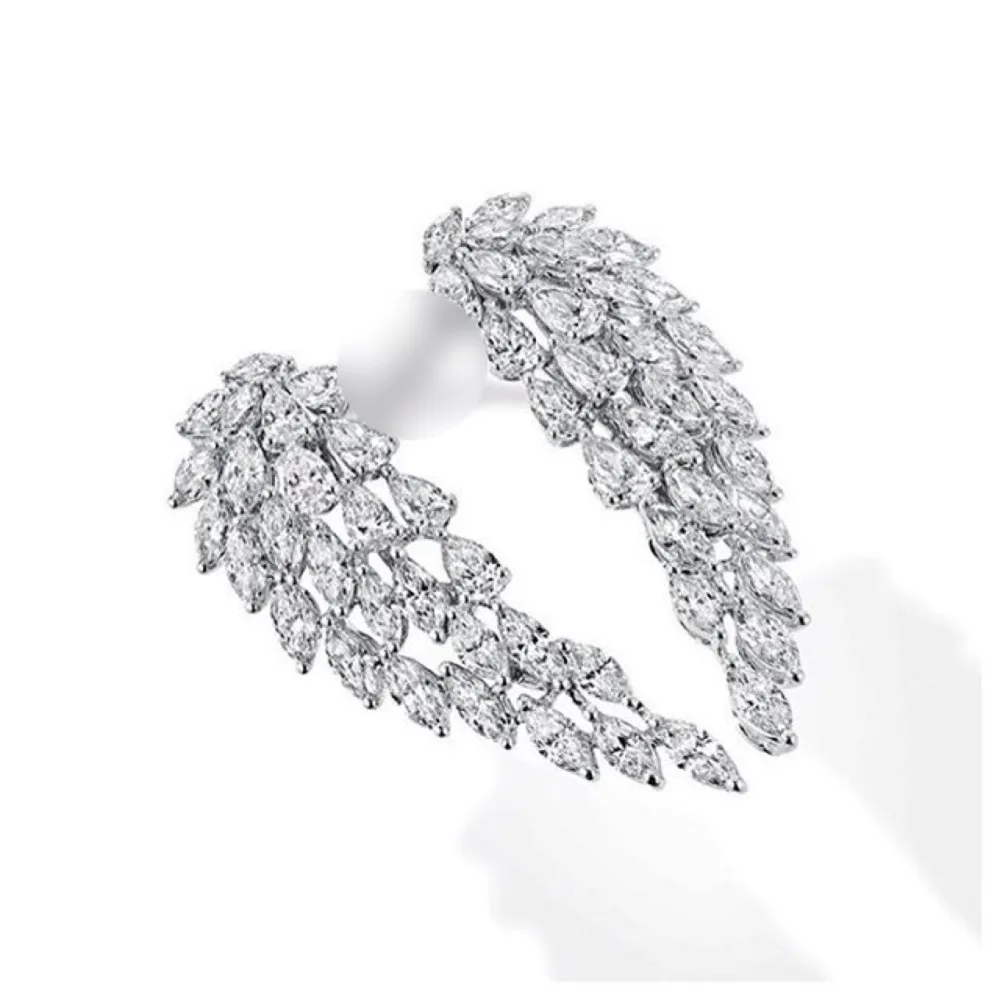 Топ новый чистый белый камень фианит микро проложить параметр &quotкрылья