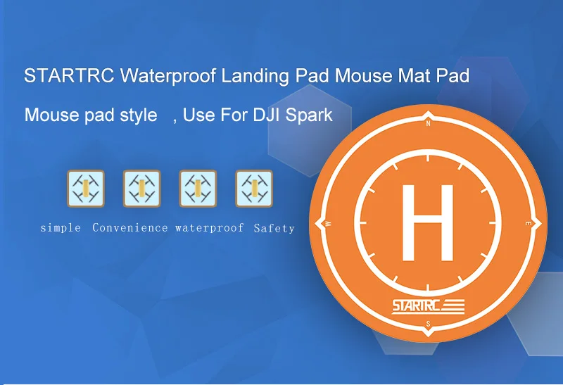 STARTRC DJI mavic air Spark светящаяся функция парковки Aporn Складная посадочная площадка 25 см для DJI Mavic Air Spark Drone посадочная площадка