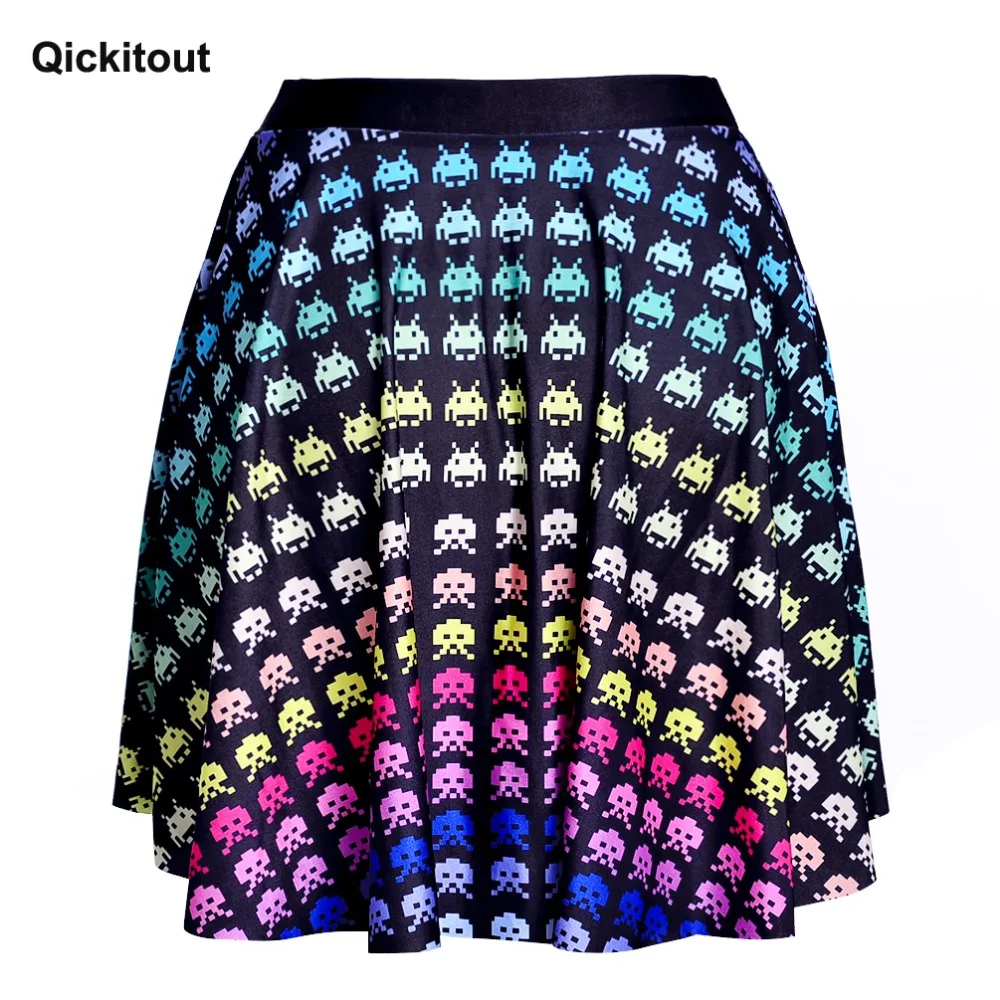 Quickitout Лидер продаж Летний стиль Для женщин плиссированная юбка с рисунком