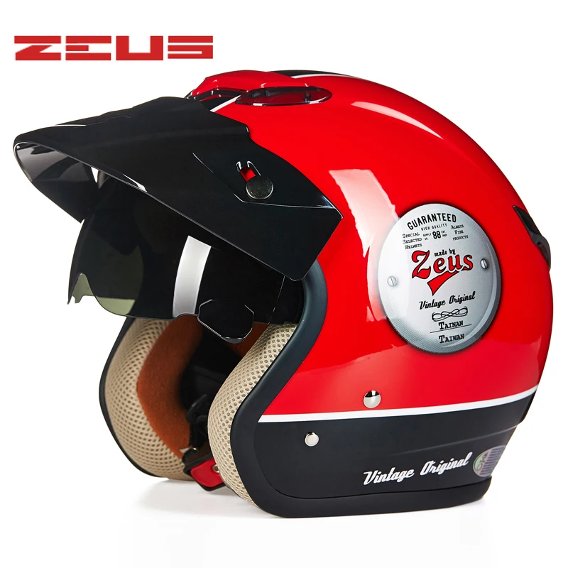 Ретро Cruiser Moto rcycle шлем Chopper 3/4 с открытым лицом винтажный 381Z Casque Casco moto cicleta Capacete