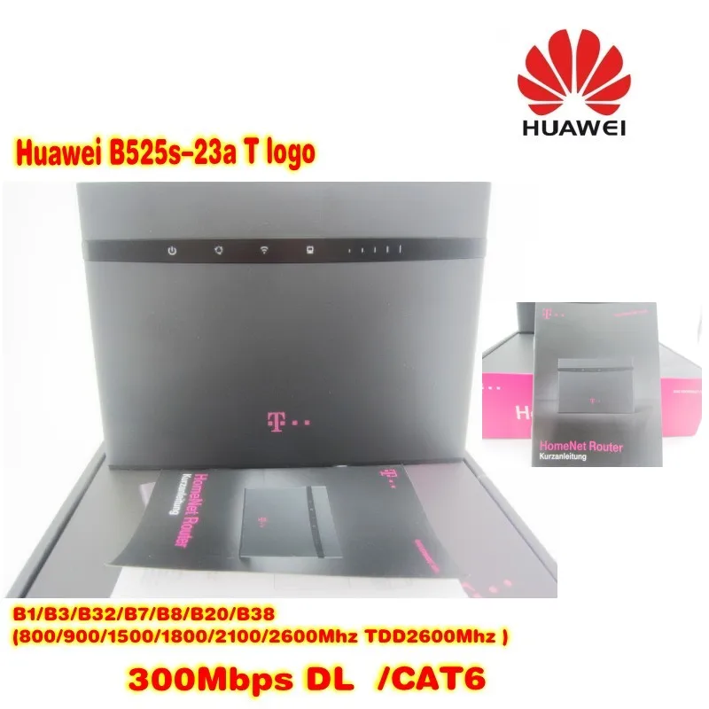 Разблокированный Huawei B525s 23a T logo 4G LTE Cat6 300M Беспроводной маршрутизатор 4 порта RJ45