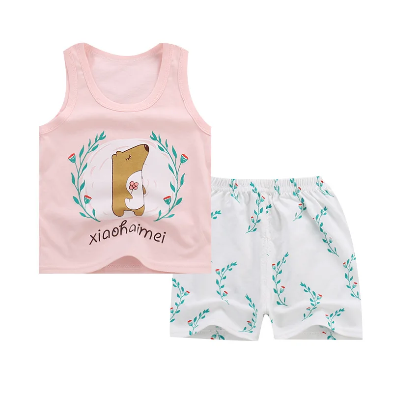 2019 new baby clothes set summer boy and girl body suit cartoon kids clothing cotton children's cloth retail | Детская одежда и