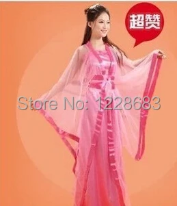 

Бесплатная доставка древнекитайский костюм феи Тан костюм Hanfu костюм Guzheng Феи шифоновые платья