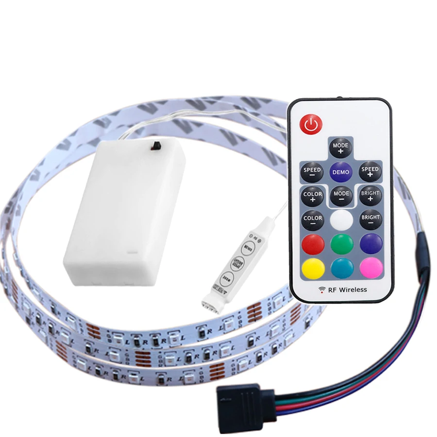 Светодиодные ленты 4 5 В Батарея Powered свет IP65 Водонепроницаемый 3528 5050 SMD 2 м 1