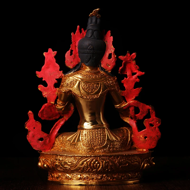 

Buddhist supplies copper gilt statue of Guanyin Tantric protectors of Green Tara incarnation figure of the buddha about 21CM