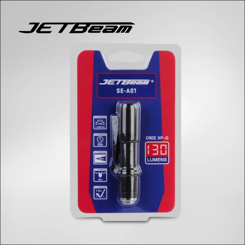Маленький фонарик JETBeam se a01 Cree XP G Макс 130 люмен 409cd тактический переключатель tailcap