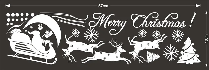 Наклейки на окна с надписью &quotMerry Christmas&quot &quotСанта Клаус&quot настенный стикер