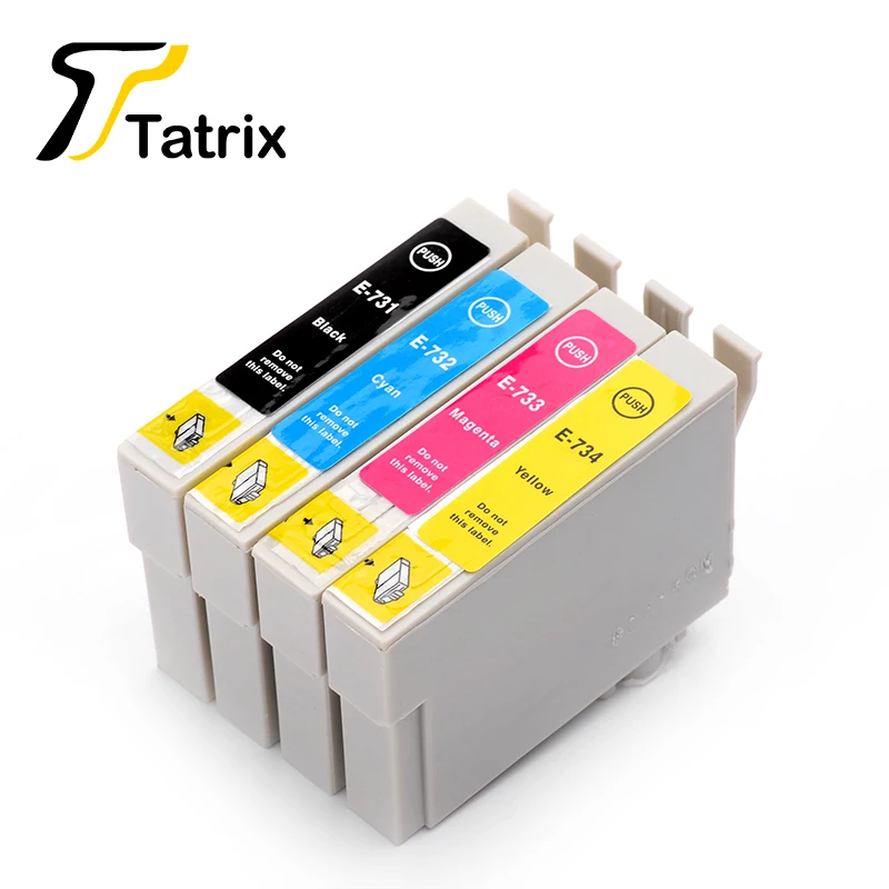 Набор чернильных картриджей T0731 T0732 T0733 T0734 для Epson Stylus C79 C90 C92 C110 CX3900 3 комплекта |