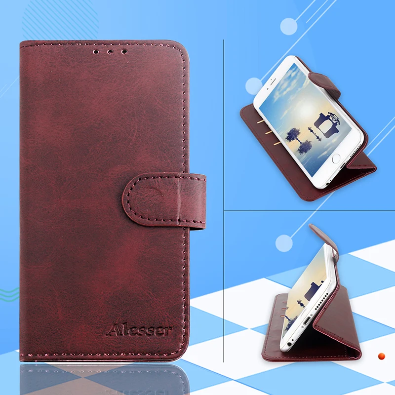 Alesser для BLUBOO S8 Plus кожаный чехол с откидной крышкой Стикеры мобильного телефона