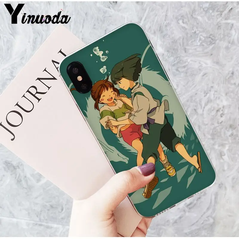 Yinuoda Spirited Away Totoro Hayao Miyazaki DIY чехол для телефона iPhone 8 7 6 6S Plus 5 5S SE XR X XS MAX Coque