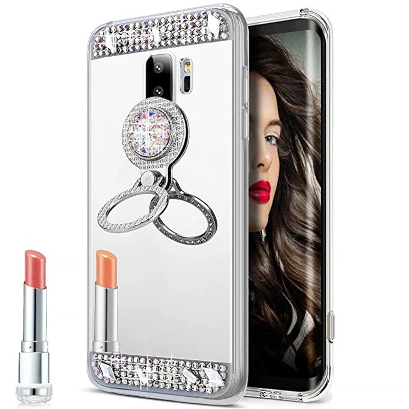 Для Samsung Galaxy A6 A8 plus A7 2018 Хрустальный зеркальный чехол galaxy A5 A3 2017 2016 Grand prime pro G530 A50 M20
