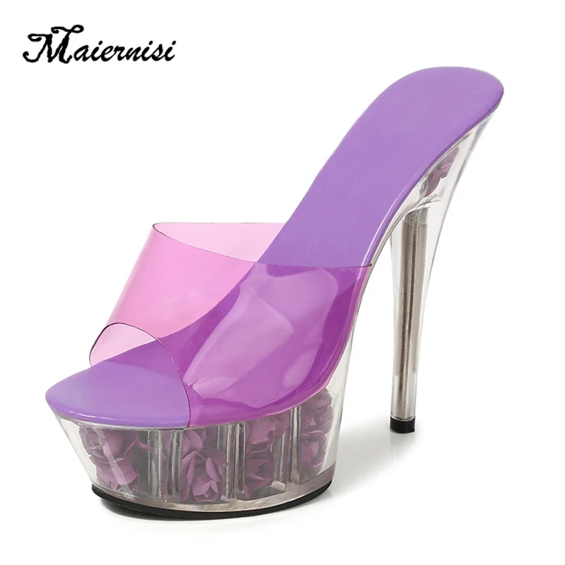 Женские туфли с кристаллами MAIERNISI летние женские на высоком каблуке 15 см