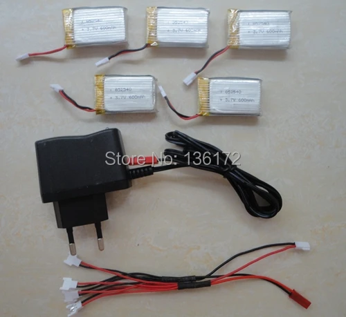 Ewellsold 3 7 V 20C 600mah литий полимерный аккумулятор + настенный чейнджер для X5C x5c 1 x5sc x5sw rc