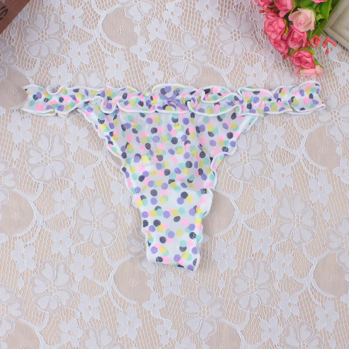 5 шт. женские прозрачные трусики стринги с мультяшным принтом|panties mix|transparent pantieswomen