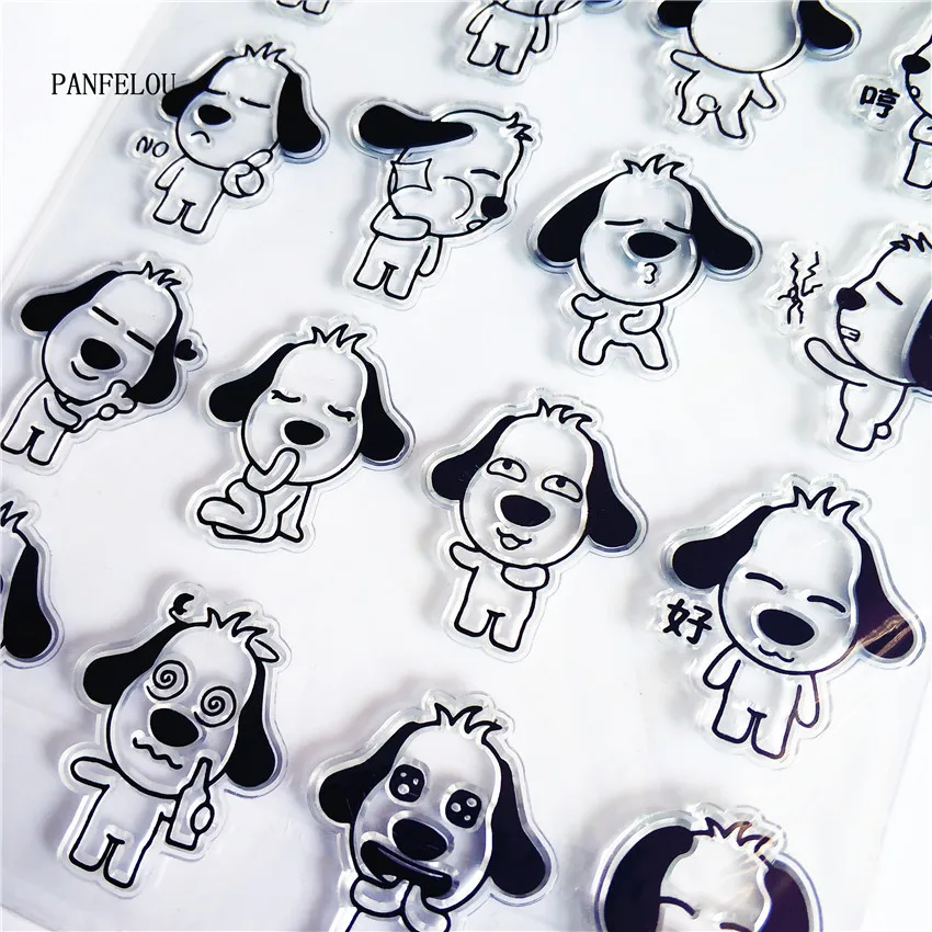 PANFELOU Cute dog look Transparent Silicone Rubber Clear Stamps cartoon for Scrapbooking/DIY Christmas wedding album | Дом и сад