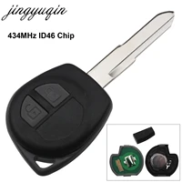 jingyuqin 315mhz 433mhz id46 chip car remote key fit for suzuki swift sx4 alto vitara ignis jimny splash hu87 uncut blade