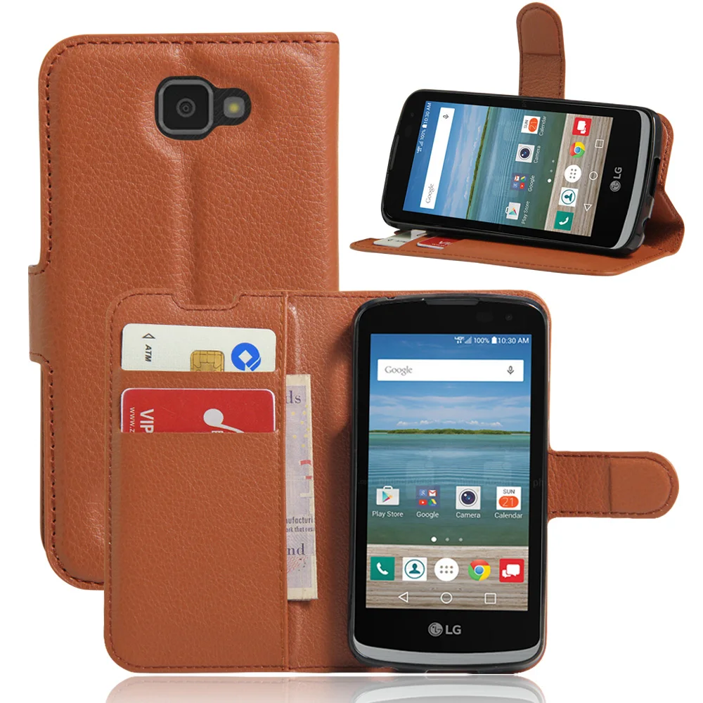 Роскошный чехол книжка из натуральной ПУ кожи для LG ZONE 3 Канада K4 сотового