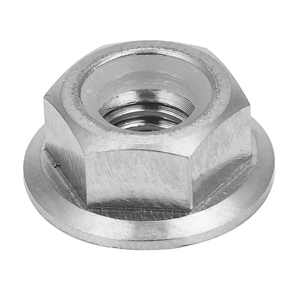 Велосипедный спорт гайка M5 M6 M8 M10 M14 титановый фланец гайка укупорочная для мотоцикла велосипедные тормоза велосипеда Запчасти - Цвет: M6X1.0
