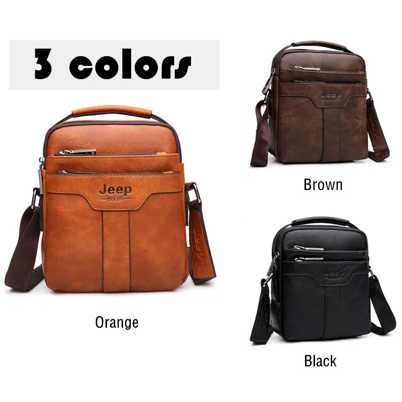 jeepbuluo mens messenger bags classic design business man bag vintage brand casual shoulder bag for male bolsa hot new black free global shipping