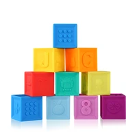 silicone blocks baby toys 100 food grade teether safe and eatable toys cognitive training for infant gift