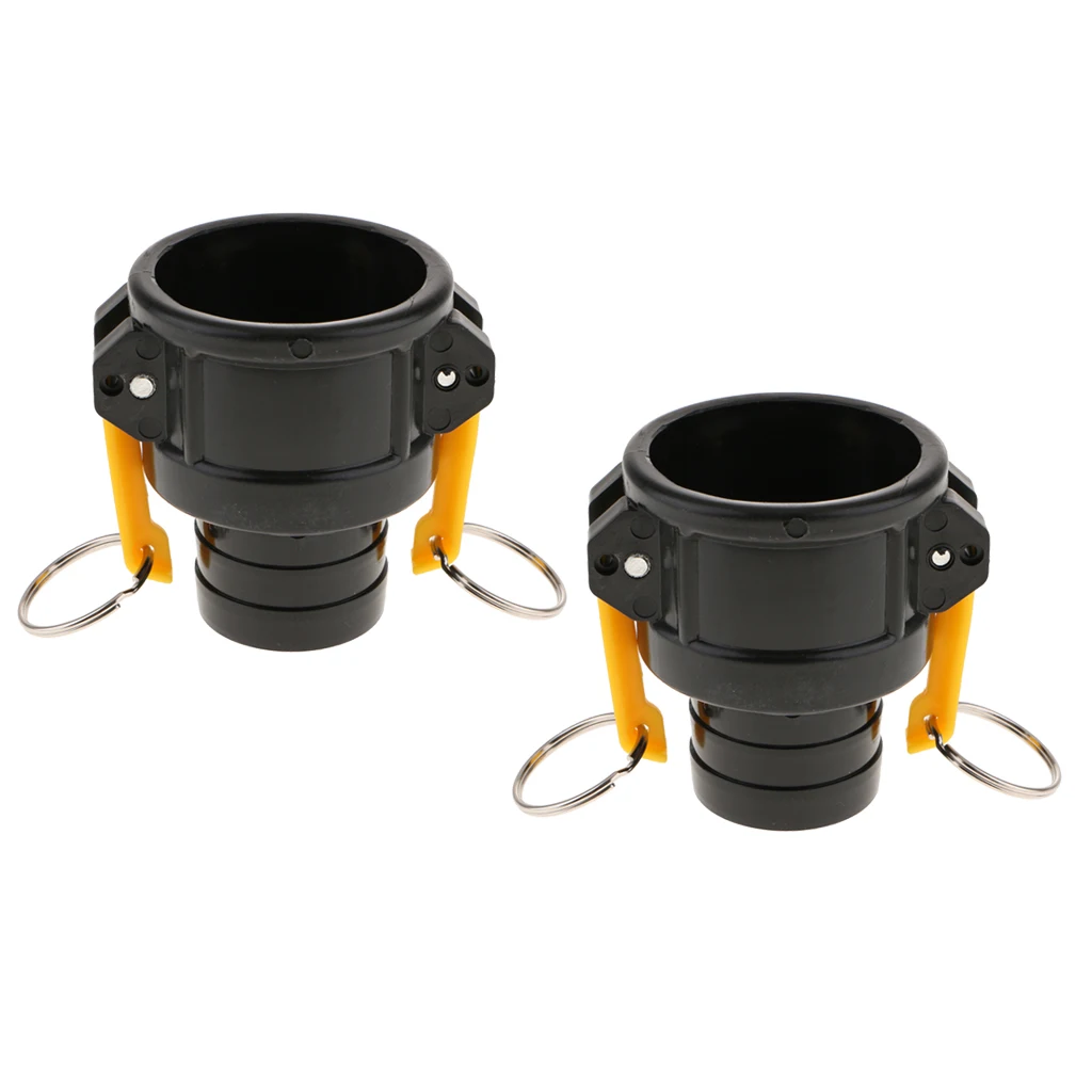 

Anti-corrosion 1000L IBC Tank Part C 2 Inch Cam Lock Fitting Adapter to Hose Tail Drain Pipe Adapter of 2 Pack