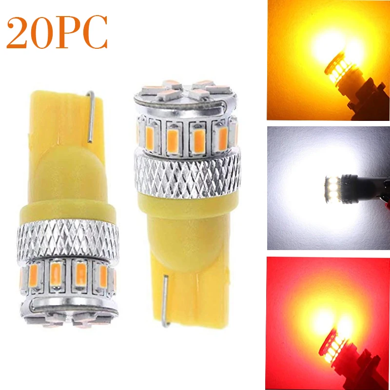 20X w5w LED T10 автобус 18SMD 3014 Супер яркий поворотный боковой номерной знак лампа
