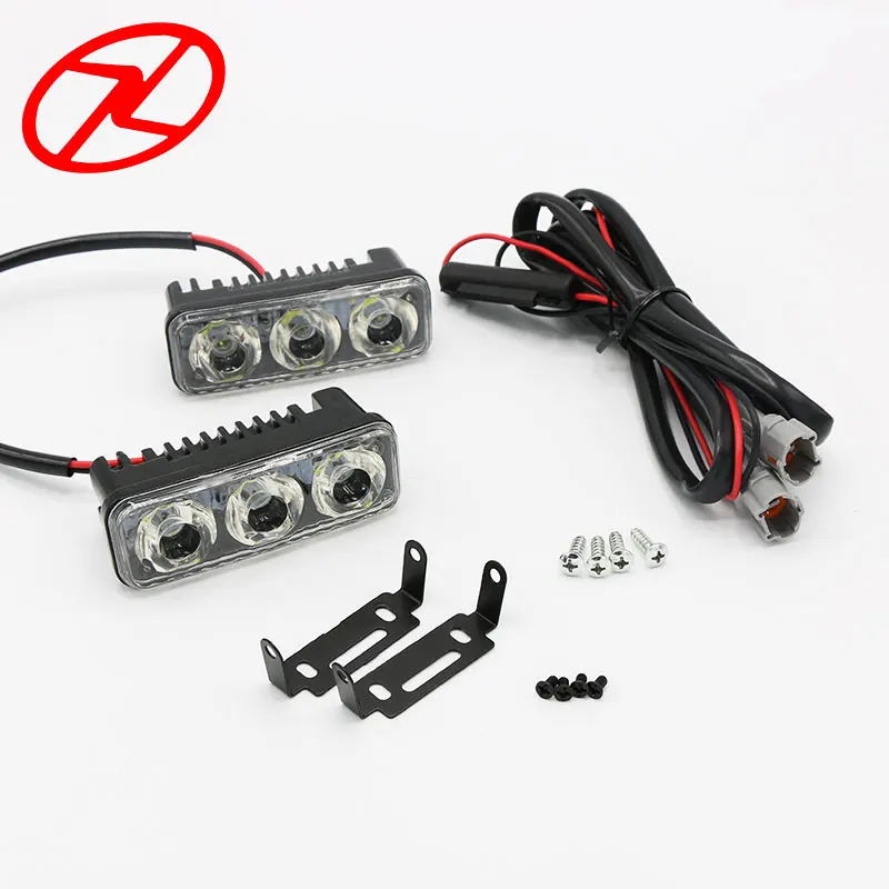 2 шт. водонепроницаемый универсальный 3 светодиодный алюминий высокой мощности