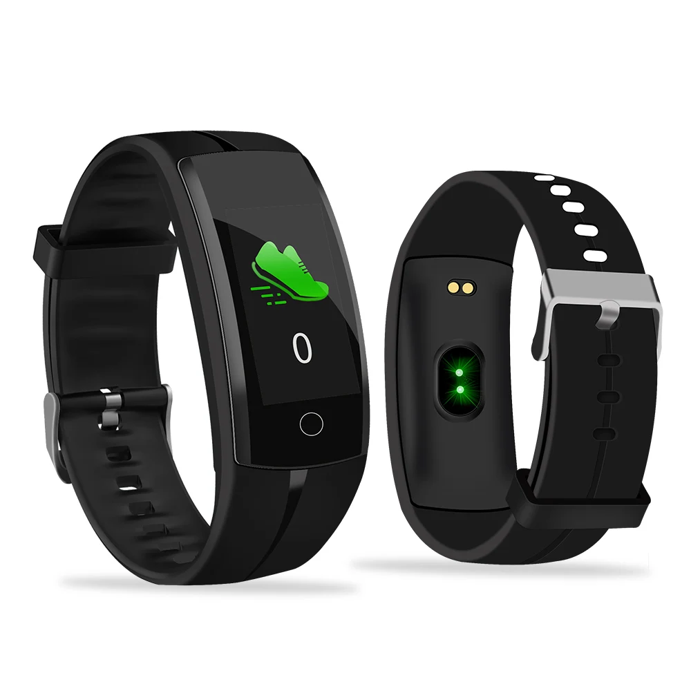 FATMOON Smart Bracelet QS 100 Heart Rate Blood Pressure Monitor Call Message Reminder Touch Screen Wristband for phone | Электроника
