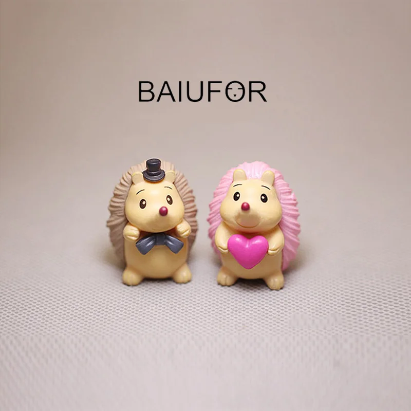 BAIUFOR 4 шт. миниатюрный мультяшный Ежик для влюбленных мини садовый Декор DIY мох
