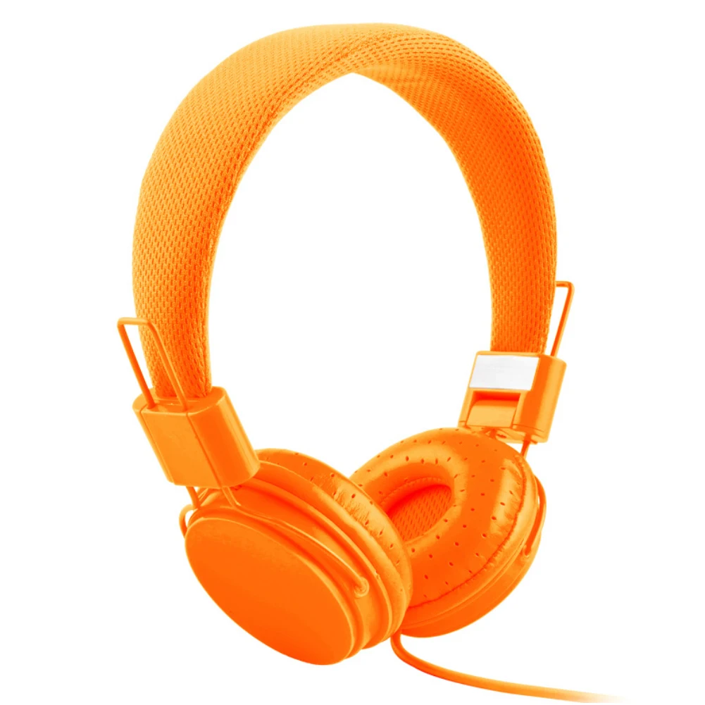 Orange Яркие Цвета Складные HIFI стерео проводные наушники Управления Музыкальная гарнитура с микрофоном - Цвет: Orange