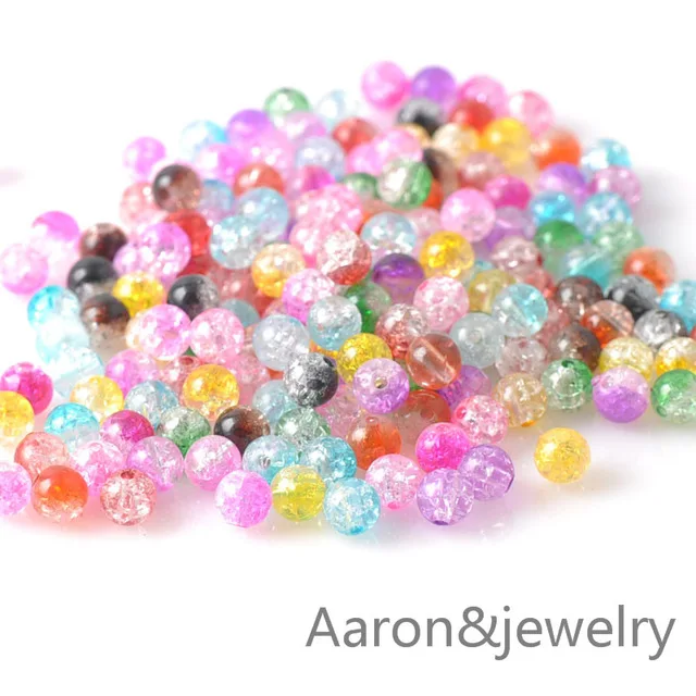 2018 Новое поступление 100 шт 8 мм прозрачные бусины микс круглые акриловые для