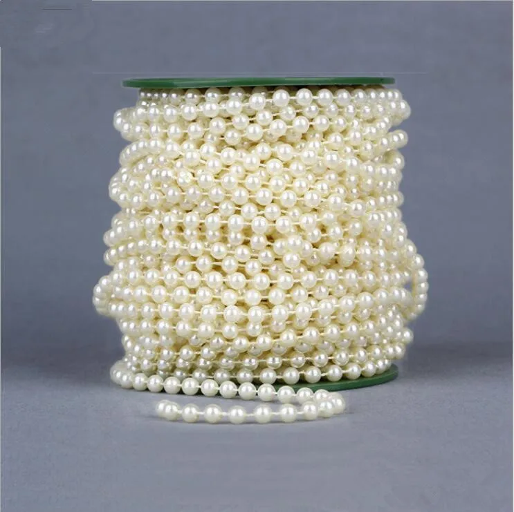 Половинная жемчужная струна из белого цвета слоновой кости 6 мм 50 м в рулоне для