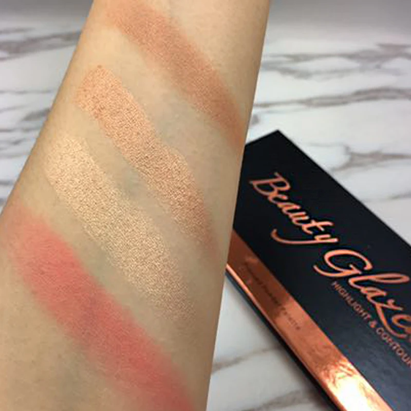 Beauty Glazed Brand Makeup Highlight Palette Powder Shadow Cosmetics Matte Face Pressed Pale 4 Colors In 1 |