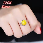 Кольцо женское из серебра 925 пробы с кабошоном 7-12 мм