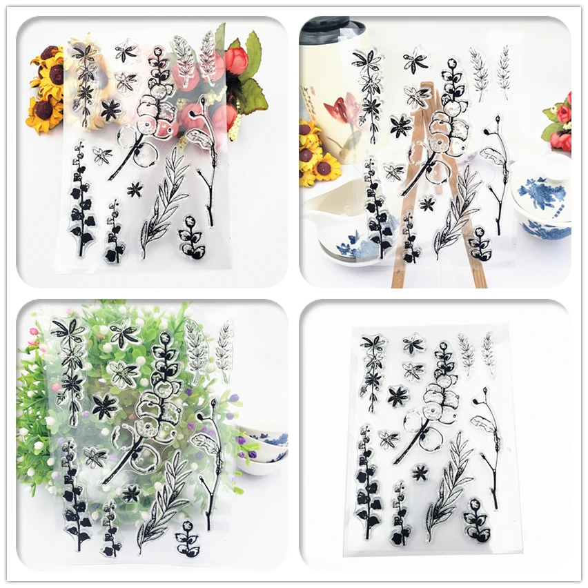 

New Arrivals Fruit tree Leaves Transparent Clear Stamps Silicone Seal for DIY Scrapbooking Card Making Photo Album Decor Crafts