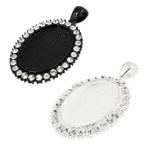 Подходит для овальных кабошонов 13x18 мм, стразы, камеястеклянная рамка, настройки рамки, лоток, пустой, сделай сам, аксессуары для изготовления 5 шт.лот K05286