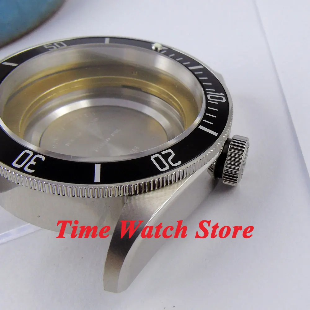 Водонепроницаемый чехол для часов 41 мм PVD черный синий красный Безель сапфировое