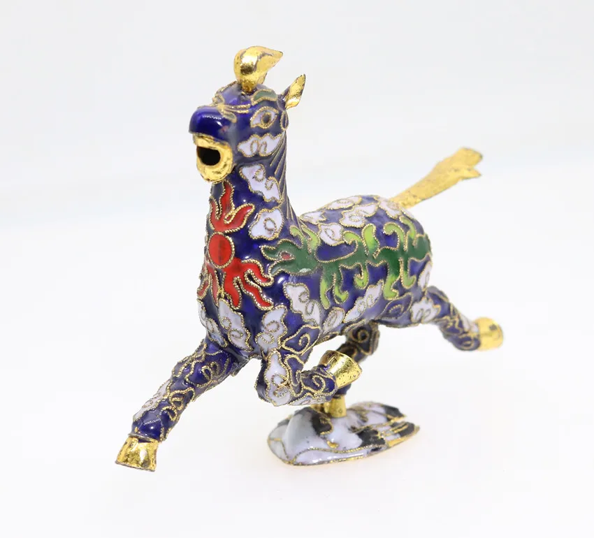 Китайский мини орнамент Cloisonne медный эмалированный провод инкрустация белыми