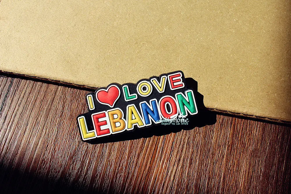 I Love Lebanon туристический сувенир для путешествий 3D резиновый декоративный магнит