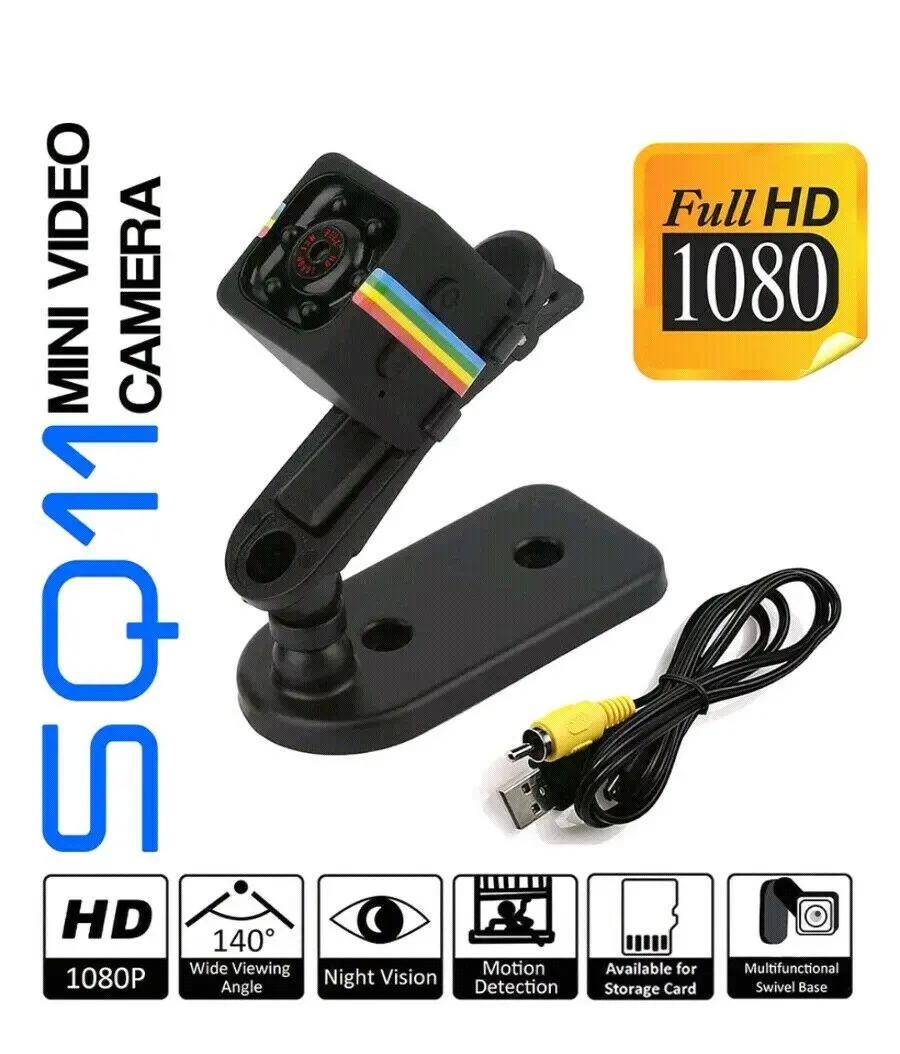 

1080P Cam SQ11 мини камера HD видеокамера ночного видения мини DV Cam Black