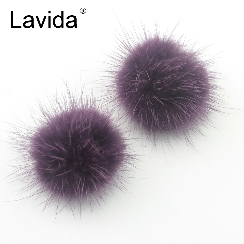 Браслет для ключей Lavida F18 10 шт. 35 мм Меховые помпоны из меха норки ожерелье сделай