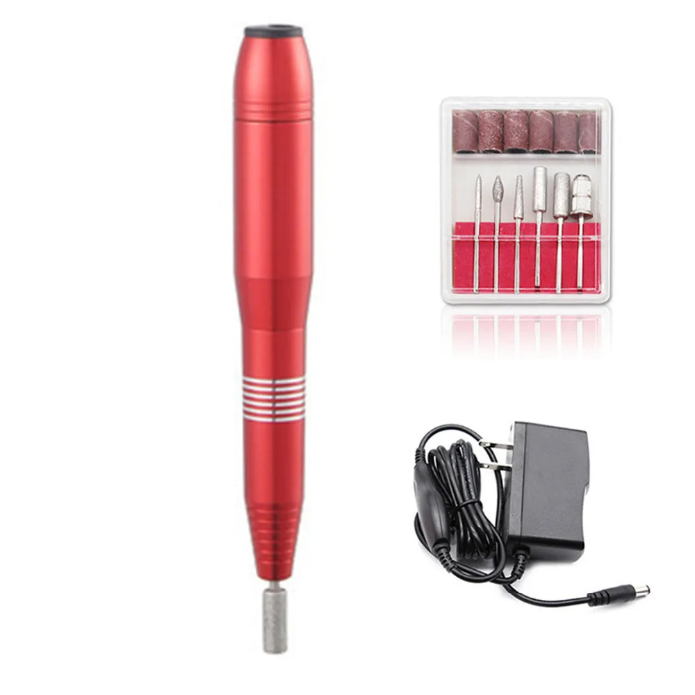 Портативный ручка Форма Электрический Алюминий сплава Фрезер для ногтей