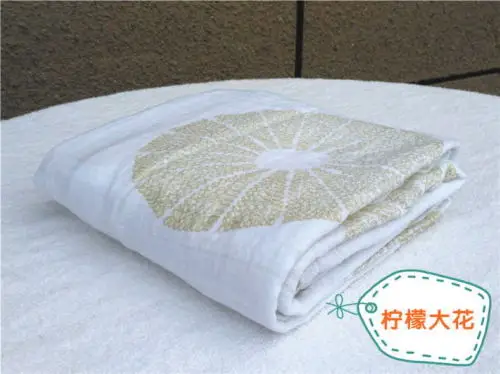 lemon flower Aden Anais муслиновые Детские пеленальные одеяла для новорожденных хлопок Пеленальное полотенце известный многофункциональный 120x120 см/47*47'' - Цвет: lemon flower