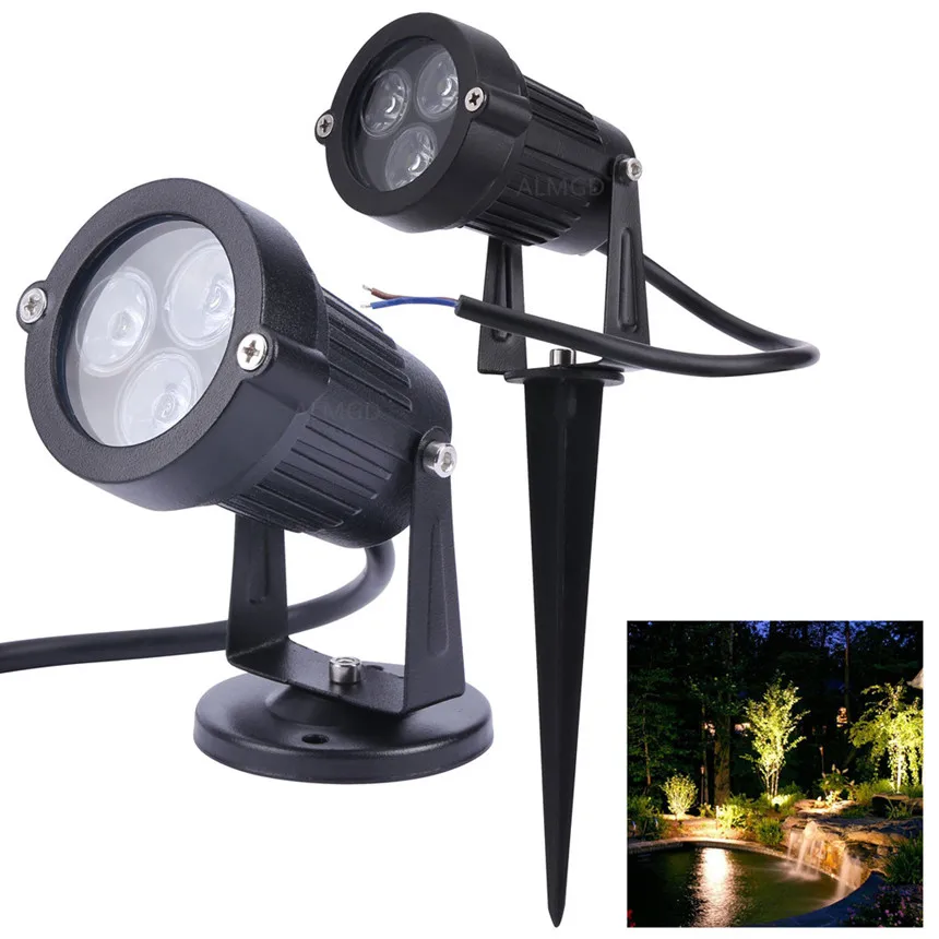 10X Outdoor Lawn Light 9W Garden Lamp 12V 220V 110V Landscape Lighting Waterproof IP65 LED Spike Spotlight | Освещение