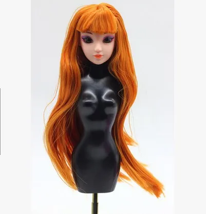 Разноцветные волосы Bjd 3D голова кукла с глазами и волосами аксессуары для