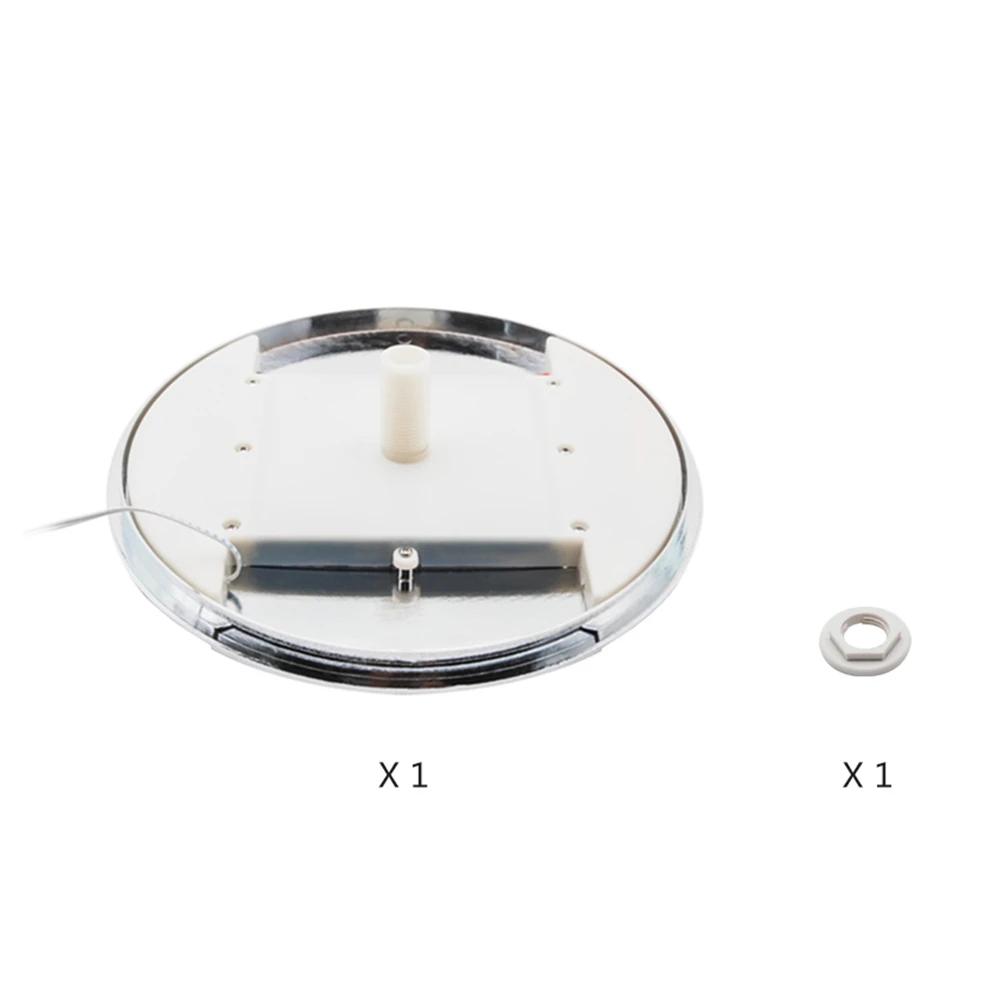 

Vagsure 1Pcs 25cm 12V LED Light Rainfall Ceiling Overhead Roof Top Water Saving Shower Head Spout Shower Cabin Room Accessories