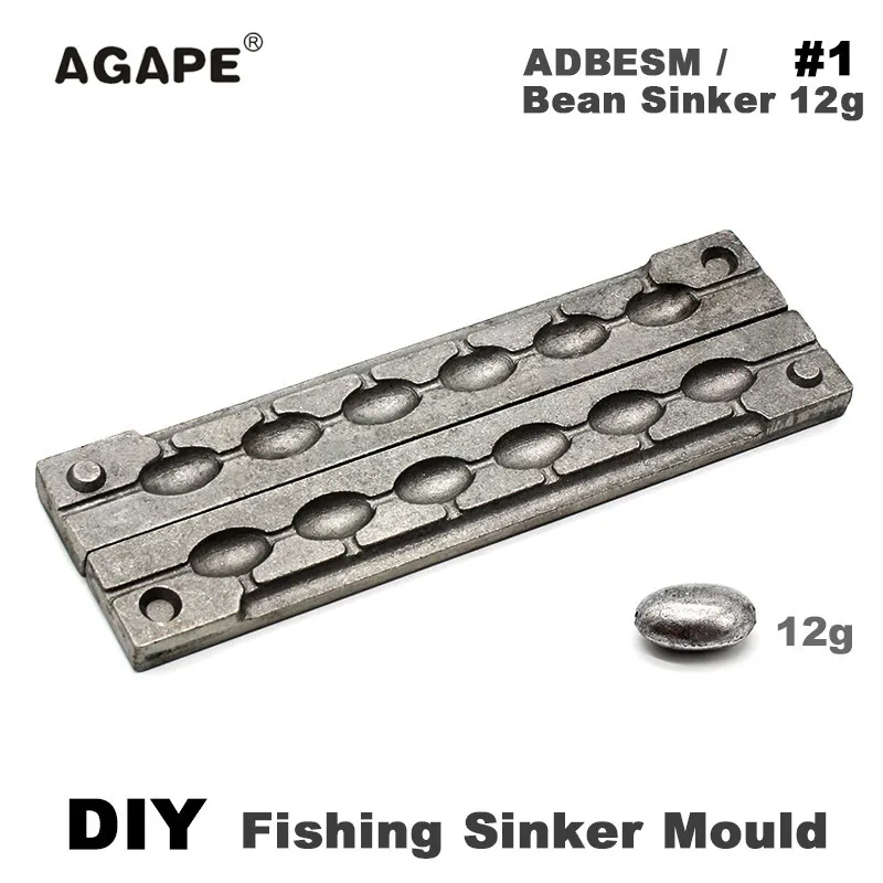 Форма для грузиков бобов adyil DIY ADBESM/#1 12 г 6 полостей|Рыболовные снасти| |