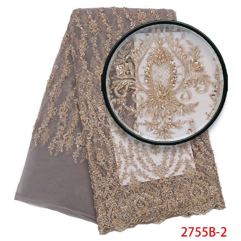 Хиджаб украшенный бисером кружевная ткань 2019 модная африканская