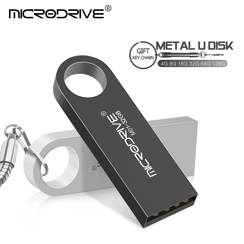 USB флеш-накопитель, флеш-накопитель 128 ГБ, 64 ГБ, 32 ГБ, 16 ГБ, 8 ГБ, водонепроницаемый металлический брелок, флешка, 32 ГБ, USB флешка